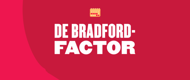 de bradford factor calendar concept, bold typography red background